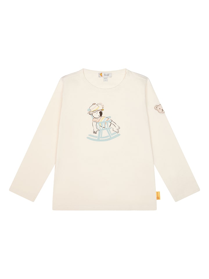 Steiff Koszulka w kolorze kremowym rozmiar: 92