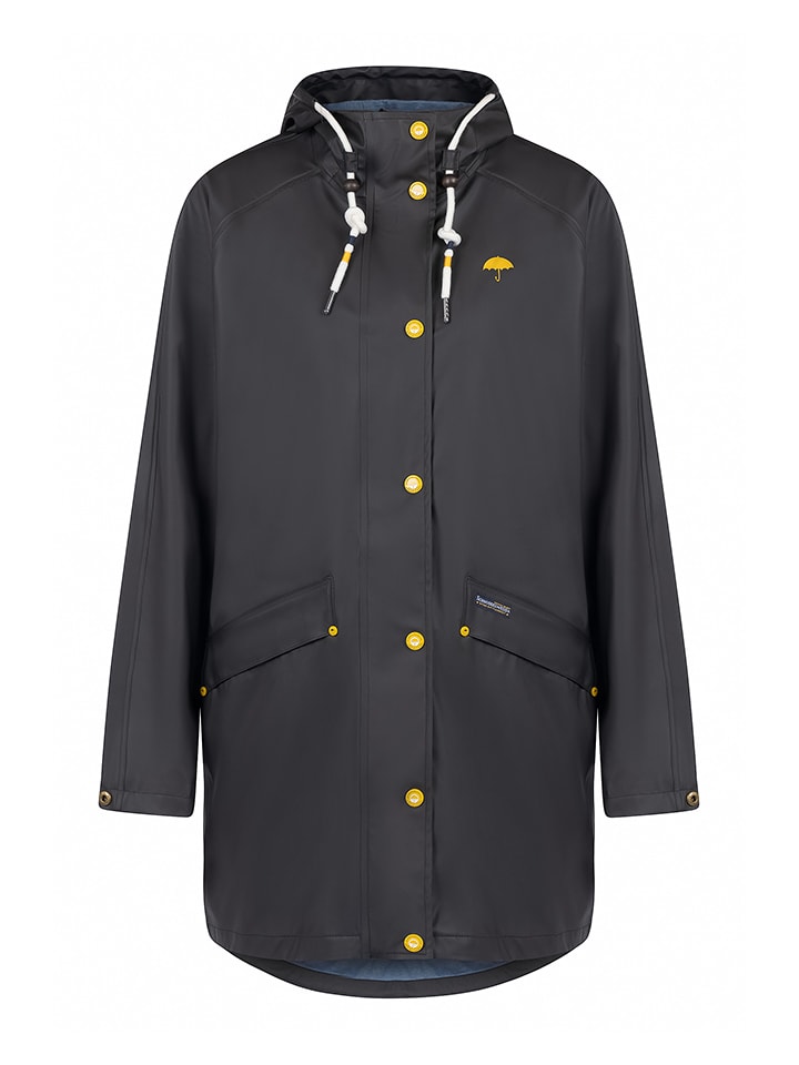 Płaszcz przeciwdeszczowy w kolorze czarnym