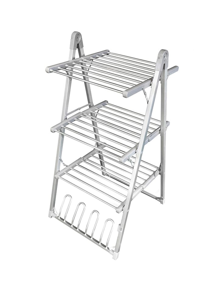 InnovaGoods Elektryczna suszarka w kolorze srebrnym na ubrania i buty - 66 x 135 x 73 cm rozmiar: onesize