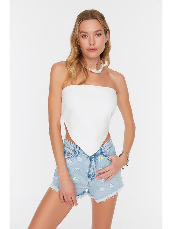 trendyol Szorty dżinsowe w kolorze błękitnym rozmiar: 36