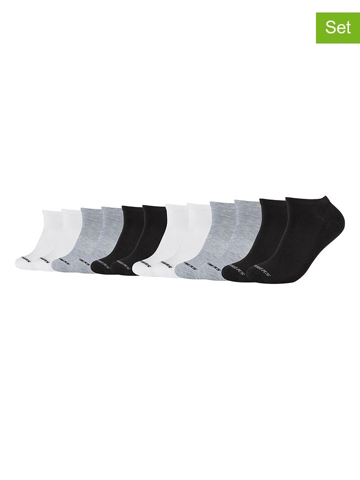 Skechers Skarpety (12 par) w kolorze czarno-szaro-białym rozmiar: 36-40