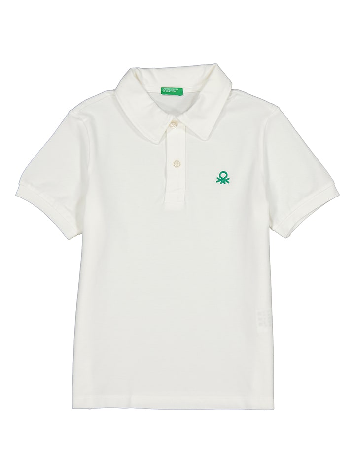 Benetton Koszulka polo "Maglia" w kolorze białym rozmiar: 122