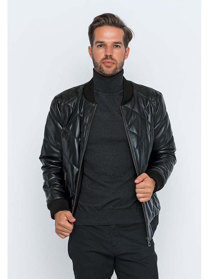 GIORGIO DI MARE Skórzana kurtka w kolorze czarnym rozmiar: L