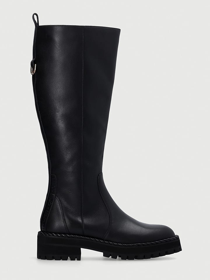 Liu Jo Skórzane kozaki w kolorze czarnym rozmiar: 40