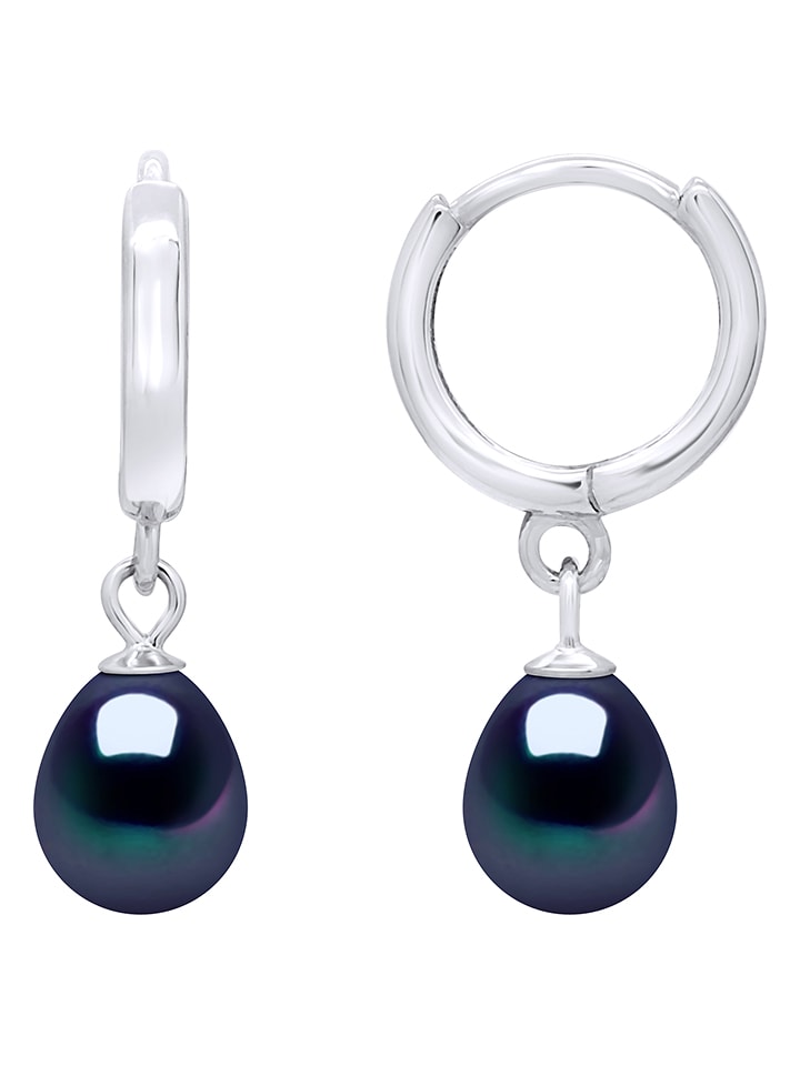 Pearline Srebrne kolczyki-kreole z perłami i cyrkoniami rozmiar: onesize