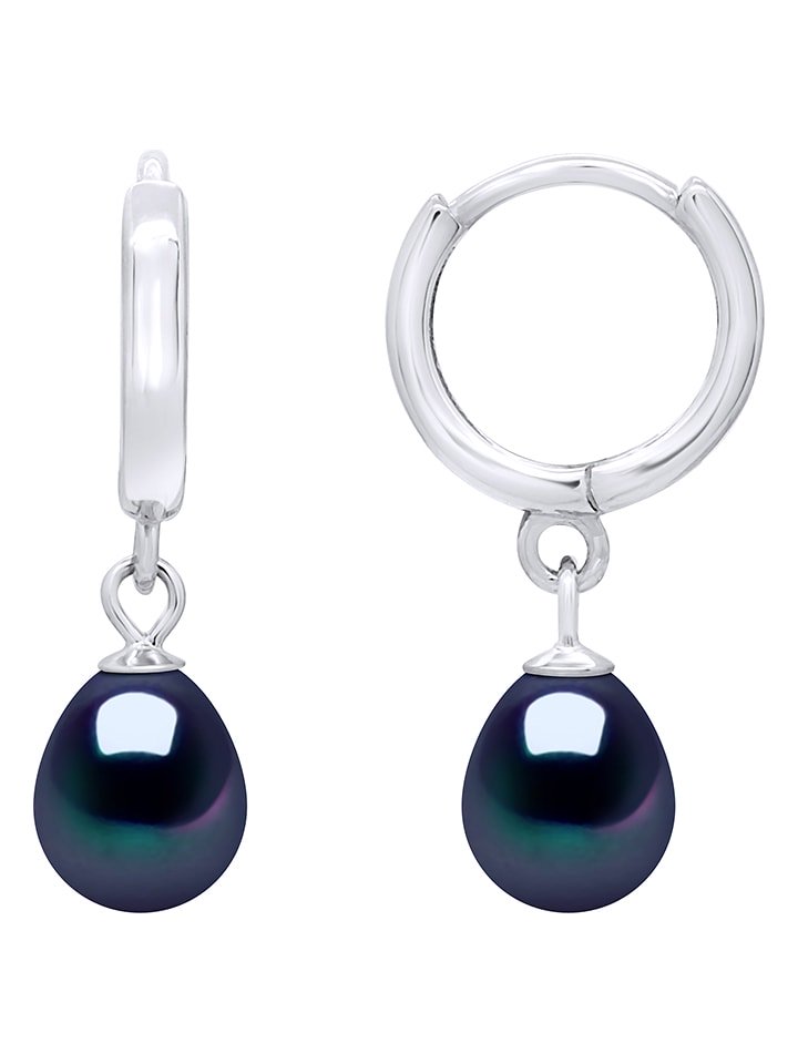 Pearline Srebrne kolczyki-kreole z perłami i cyrkoniami rozmiar: onesize