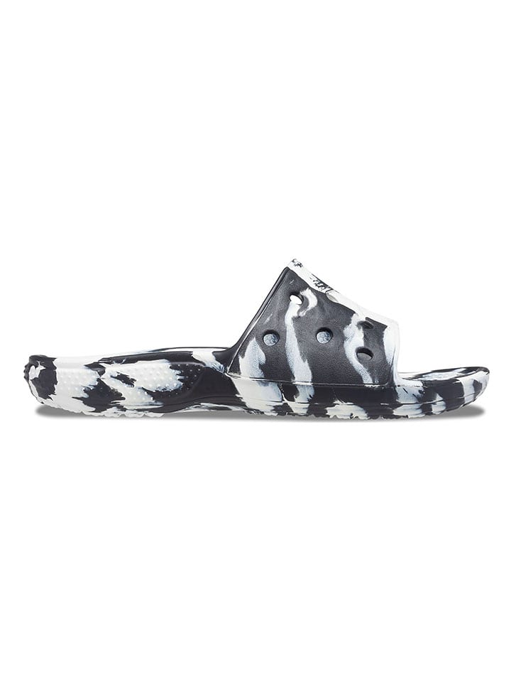 Crocs Klapki "Classic Marbled" w kolorze biało-czarnym rozmiar: 41/42