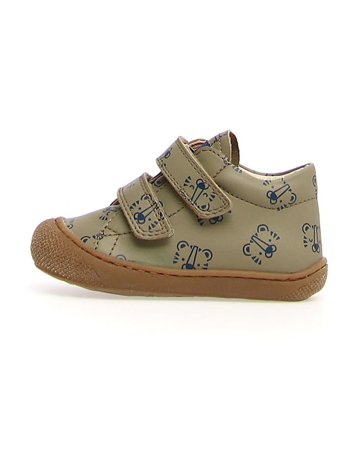 Naturino Skórzane sneakersy "Coco Calf" w kolorze khaki rozmiar: 24