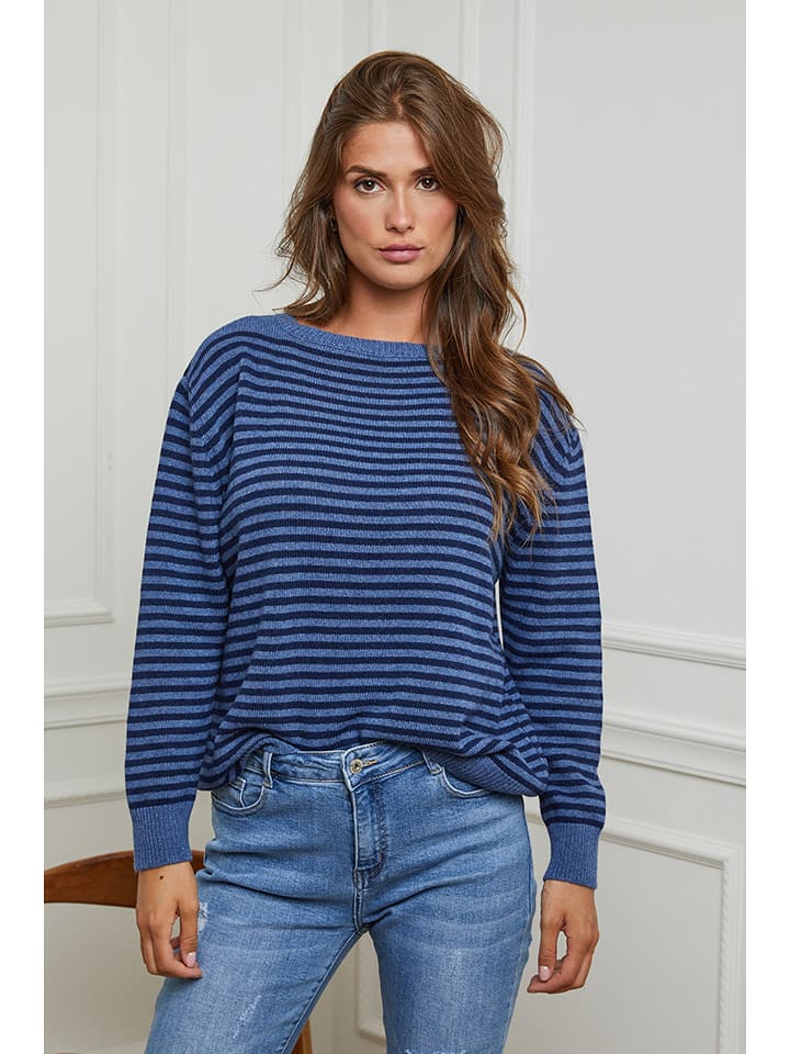 Joséfine Sweter "Grunge" w kolorze niebieskim rozmiar: M