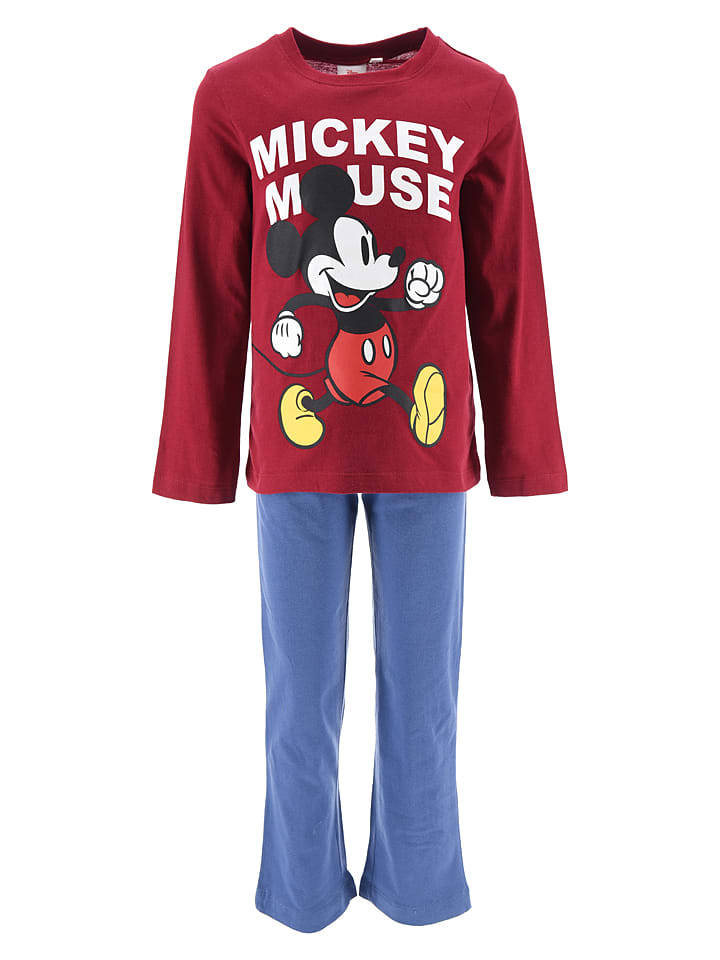 Disney Mickey Mouse Piżama w kolorze niebiesko-czerwonym rozmiar: 116