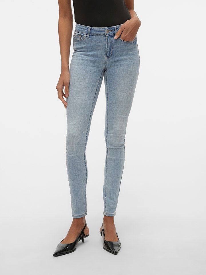 Vero Moda Dżinsy - Skinny fit - w kolorze błękitnym rozmiar: XS/L32