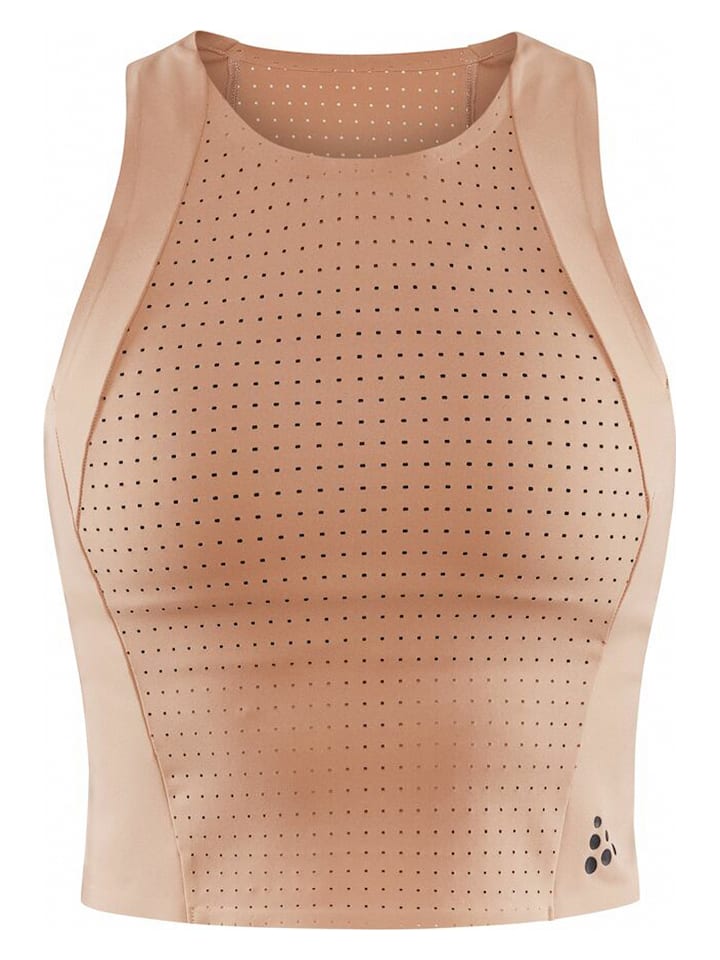 Craft Top sportowy "ADV Hit" w kolorze jasnobrązowym rozmiar: S