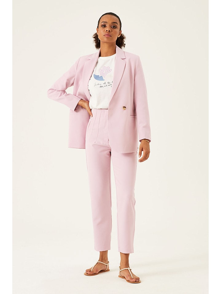 Garcia Spodnie garniturowe w kolorze jasnoróżowym rozmiar: M
