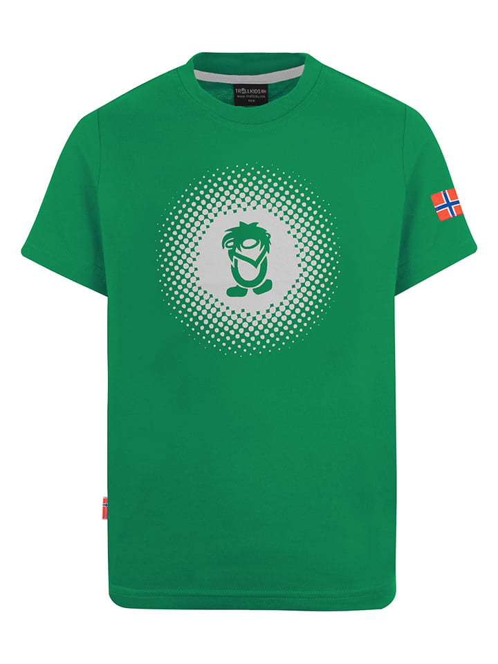 Koszulka funkcyjna "Pointillism" w kolorze zielonym