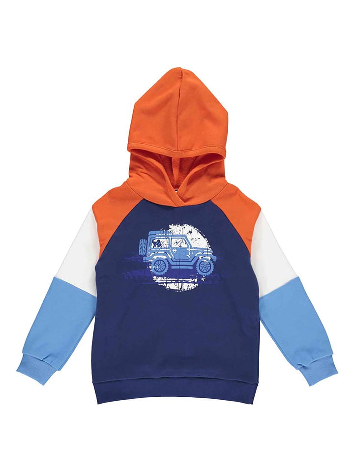 Fred´s World by GREEN COTTON Bluza w kolorze niebiesko-pomarańczowym rozmiar: 134