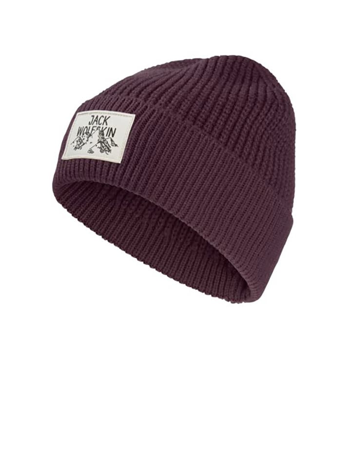 Jack Wolfskin Czapka beanie "Badge" w kolorze fioletowym rozmiar: onesize