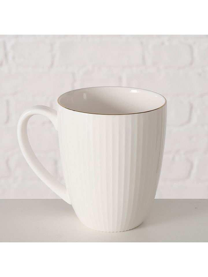 Boltze Kubek jumbo "Kelly" w kolorze złoto-białym - 400 ml rozmiar: onesize