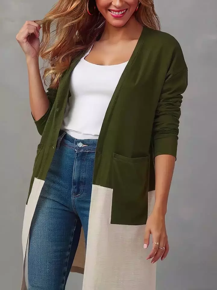 LA Angels Kardigan w kolorze oliwkowo-kremowym rozmiar: M