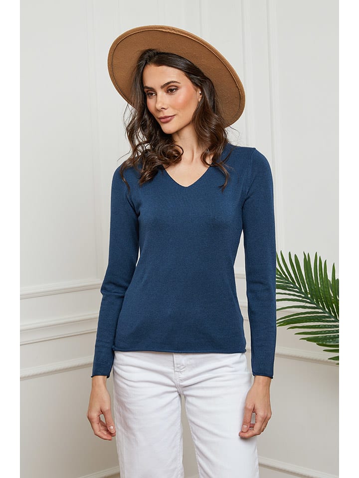 Joséfine Sweter "Levlee" w kolorze niebieskim rozmiar: S