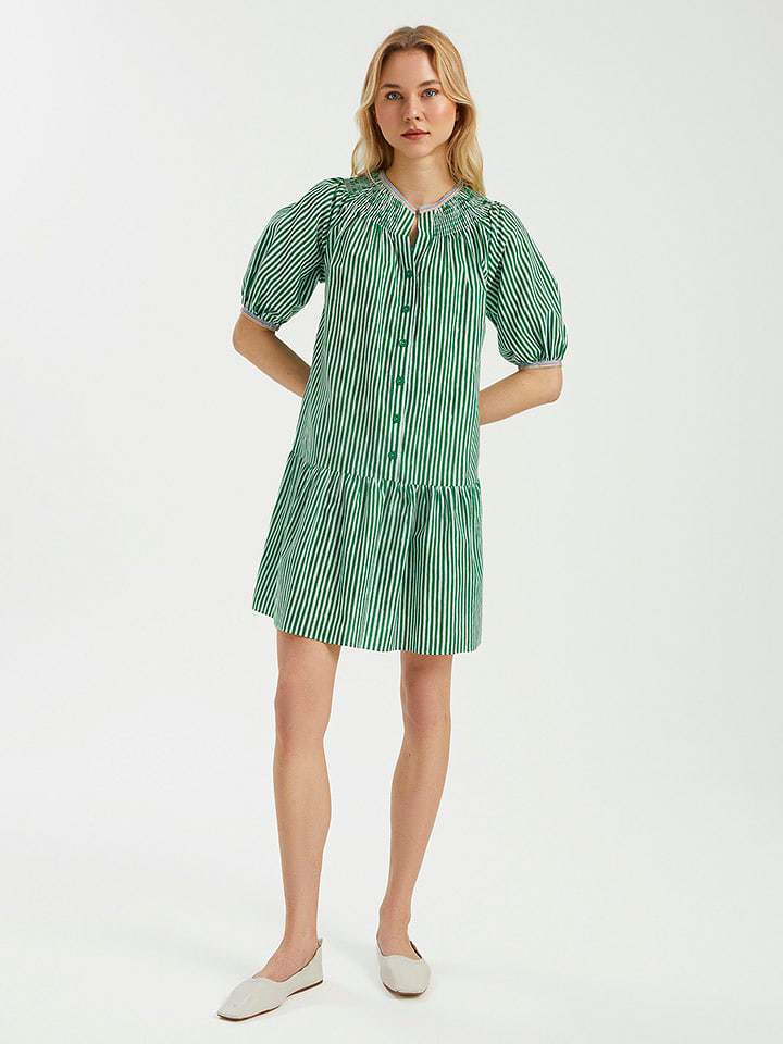 BGN Sukienka w kolorze zielono-białym rozmiar: 40