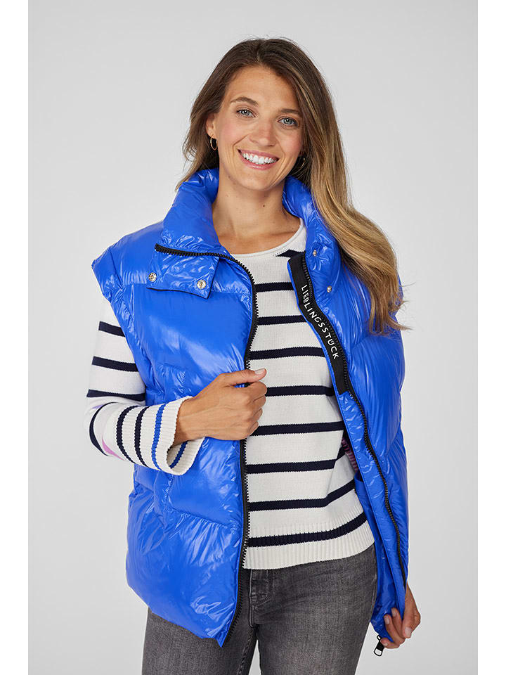 LIEBLINGSSTÜCK Kamizelka pikowana w kolorze niebieskim rozmiar: 40