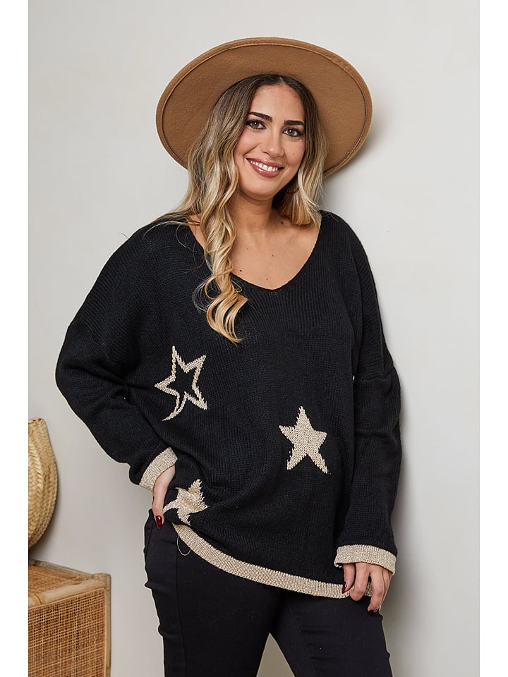 Plus Size Company Sweter "Corry" w kolorze czarnym rozmiar: 48