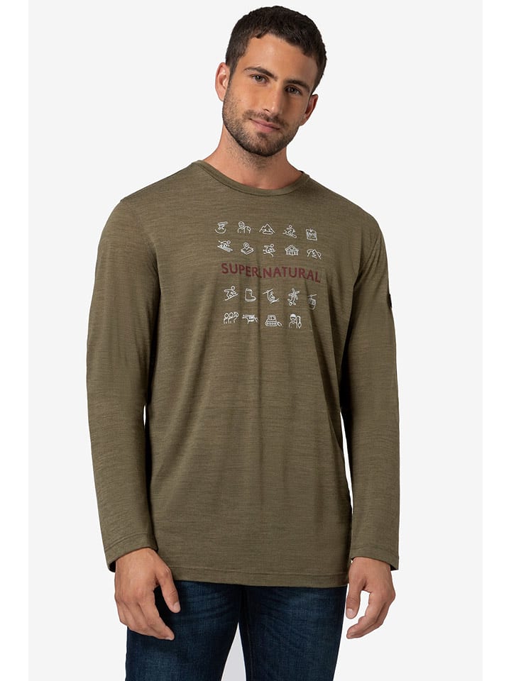 super.natural Koszulka "Icons" w kolorze khaki rozmiar: XXL