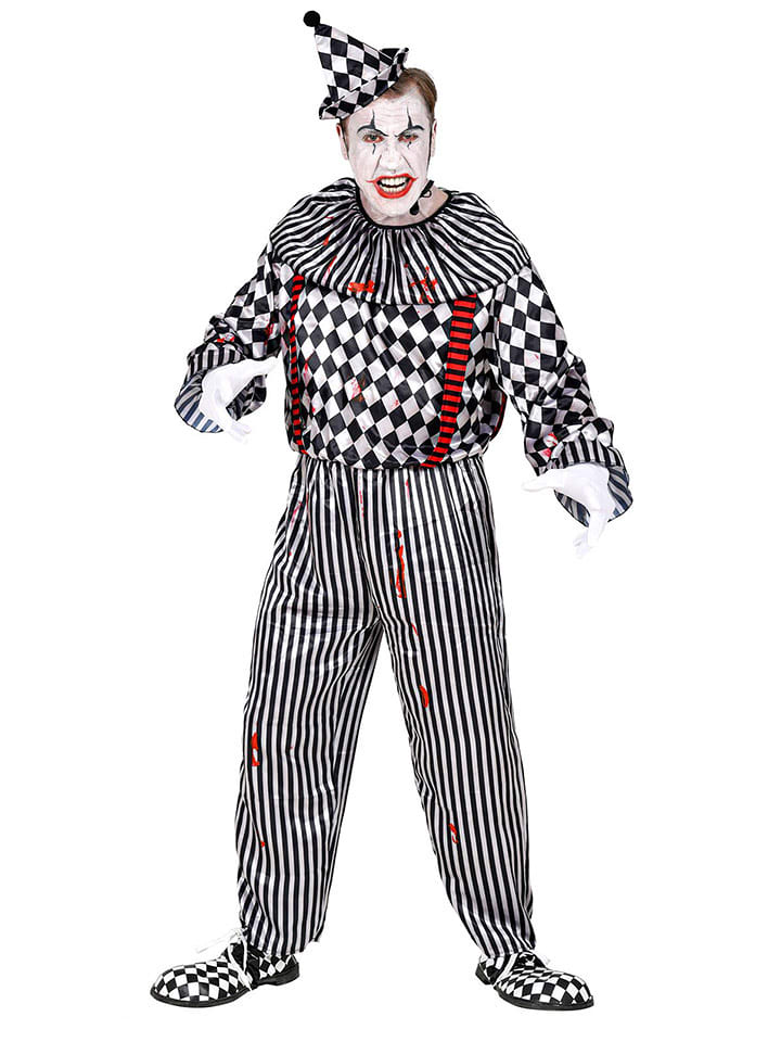 Widmann 2-częściowy kostium "RETRO CLOWN" w kolorze czarno-białym rozmiar: L