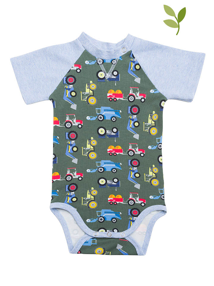 Body w kolorze ciemnozielonym ze wzorem