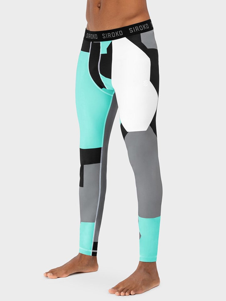 Siroko Kalesony funkcyjne "Highlights" w kolorze turkusowo-szarym rozmiar: M