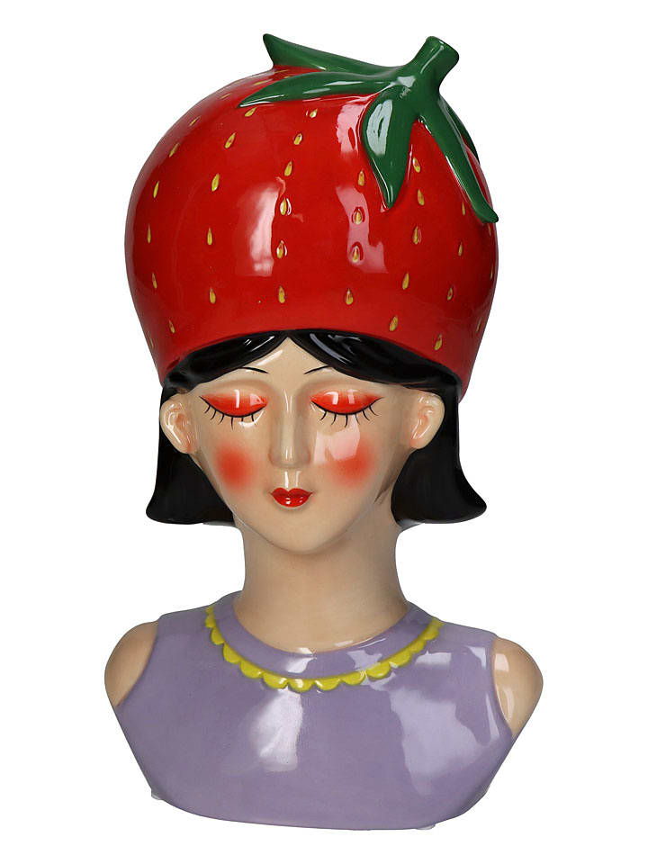 Kersten Wazon "Lady Strawberry" w kolorze czerwonym ze wzorem - 15 x 13 x 25 cm rozmiar: onesize