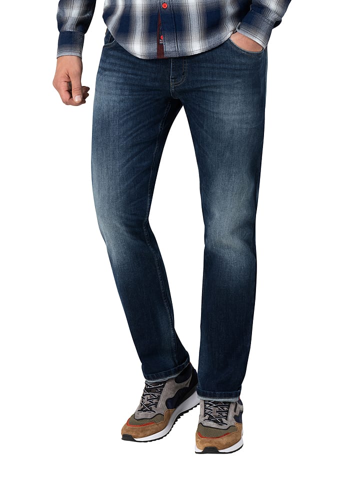 Dżinsy "Eduardo" - Slim fit - w kolorze granatowym