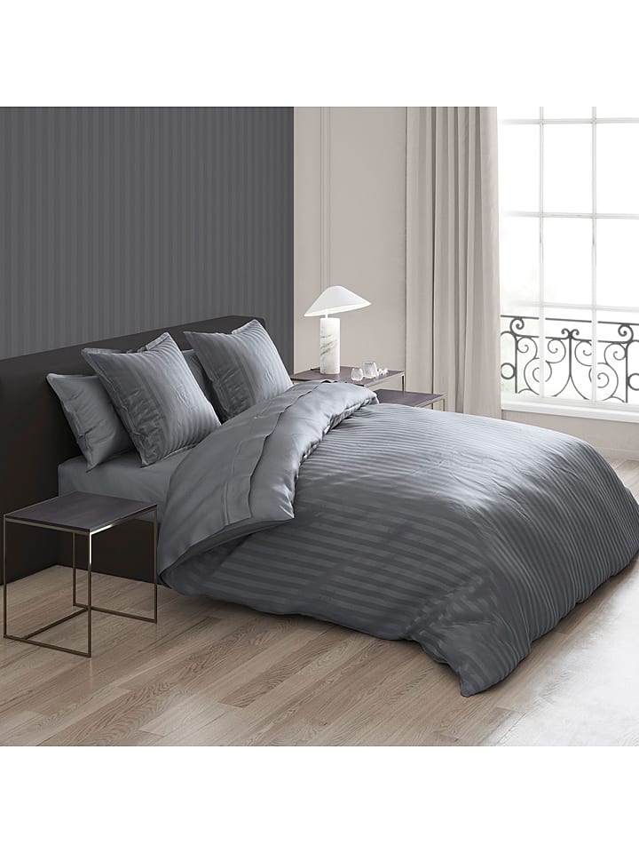 Rodier Komplet pościeli satynowej w kolorze antracytowym rozmiar: 135x200 cm