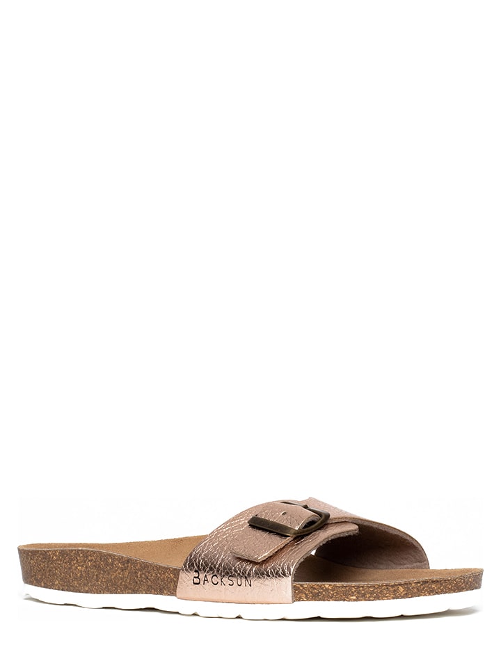 BACKSUN Klapki w kolorze różowozłotym rozmiar: 38
