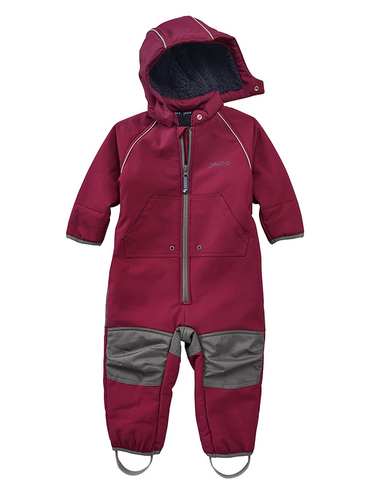 JAKO-O Kombinezon softshellowy w kolorze bordowo-czarnym rozmiar: 80/86