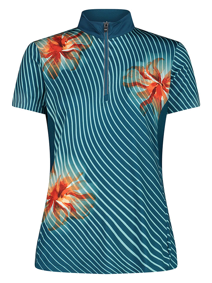 CMP Koszulka kolarska w kolorze niebieskim rozmiar: 44