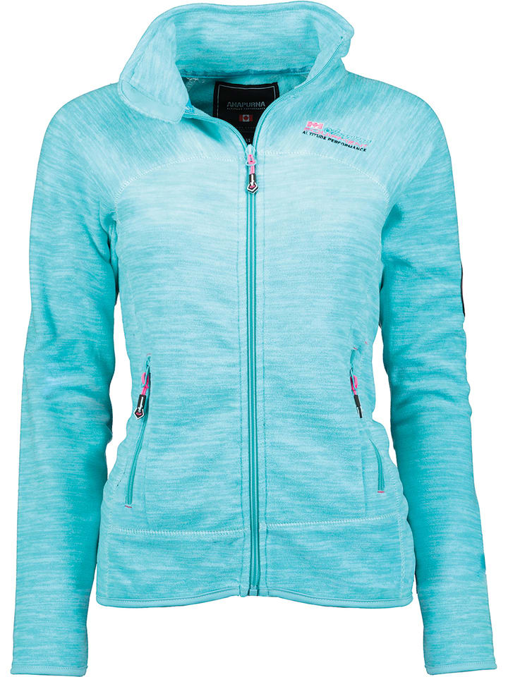 Kurtka polarowa w kolorze turkusowym