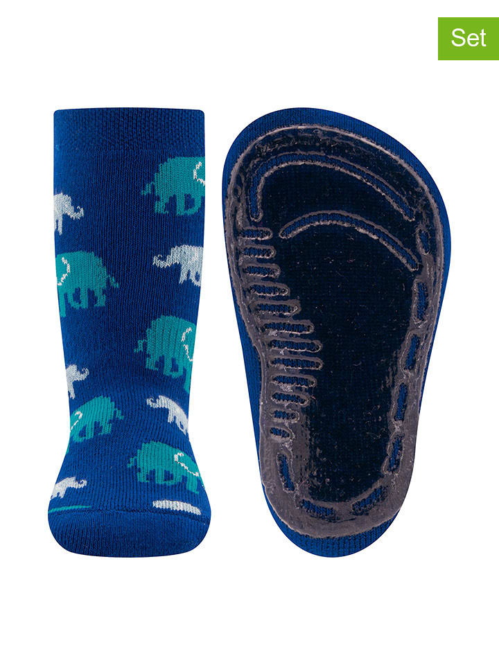 ewers Skarpety antypoślizgowe (2 pary) w kolorze niebieskim rozmiar: 27/28