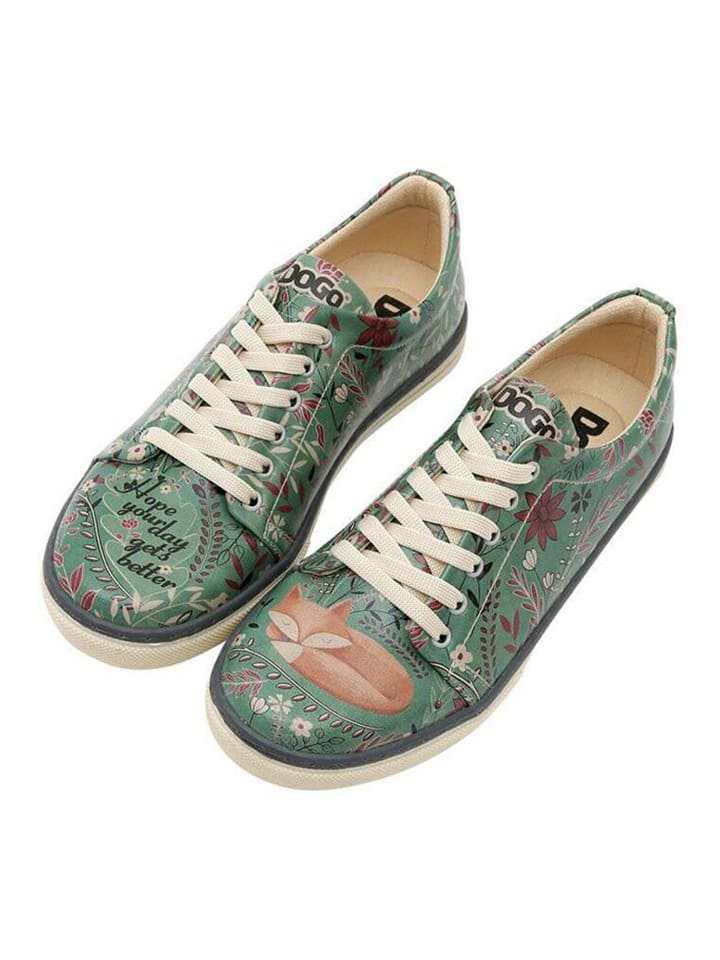 Sneakersy "Spirit animal" w kolorze zielonym