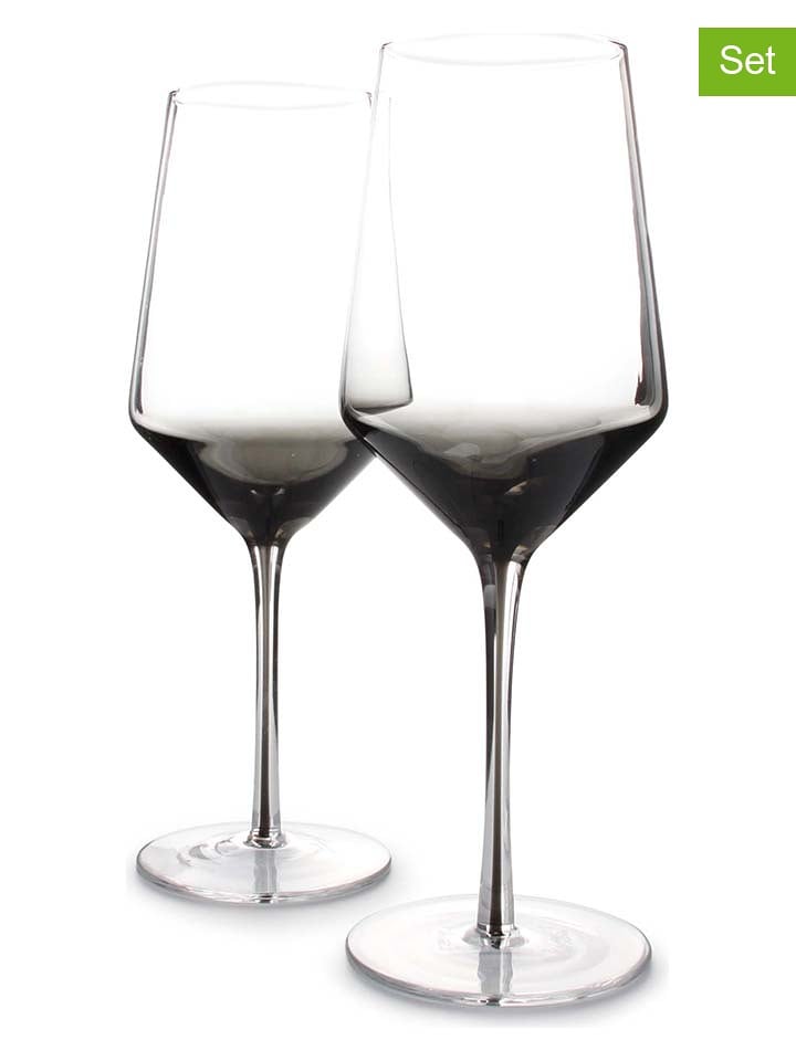 Salt and Pepper Kieliszki (2 szt.) "Secrets" w kolorze szarym do wina - 510 ml rozmiar: onesize