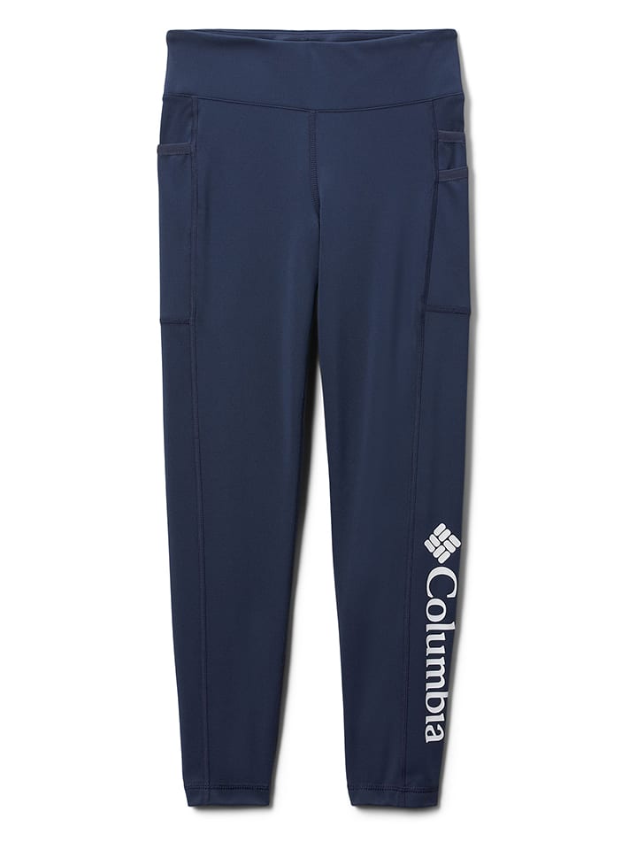 Columbia Legginsy funkcyjne "Lodge" w kolorze granatowym rozmiar: 116