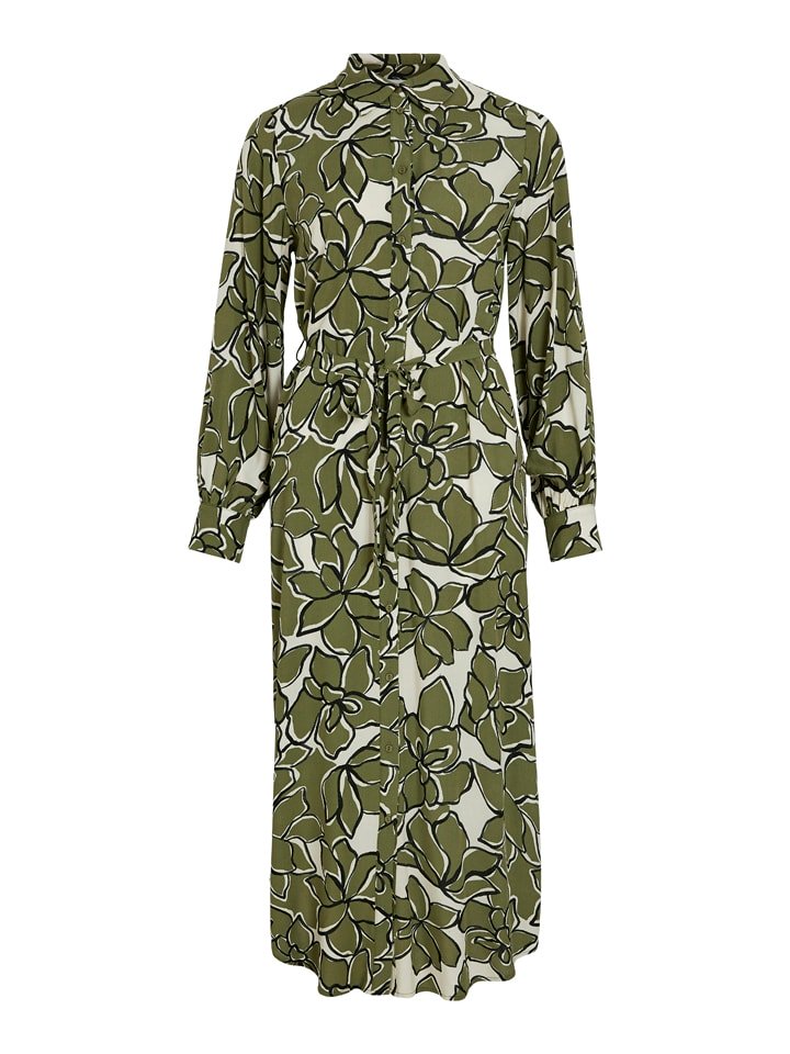 Vila Sukienka w kolorze oliwkowo-kremowym rozmiar: 40