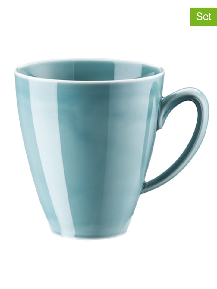 Rosenthal Kubki (6 szt.) "Mesh Colours" w kolorze niebieskim do kawy - 350 ml rozmiar: onesize