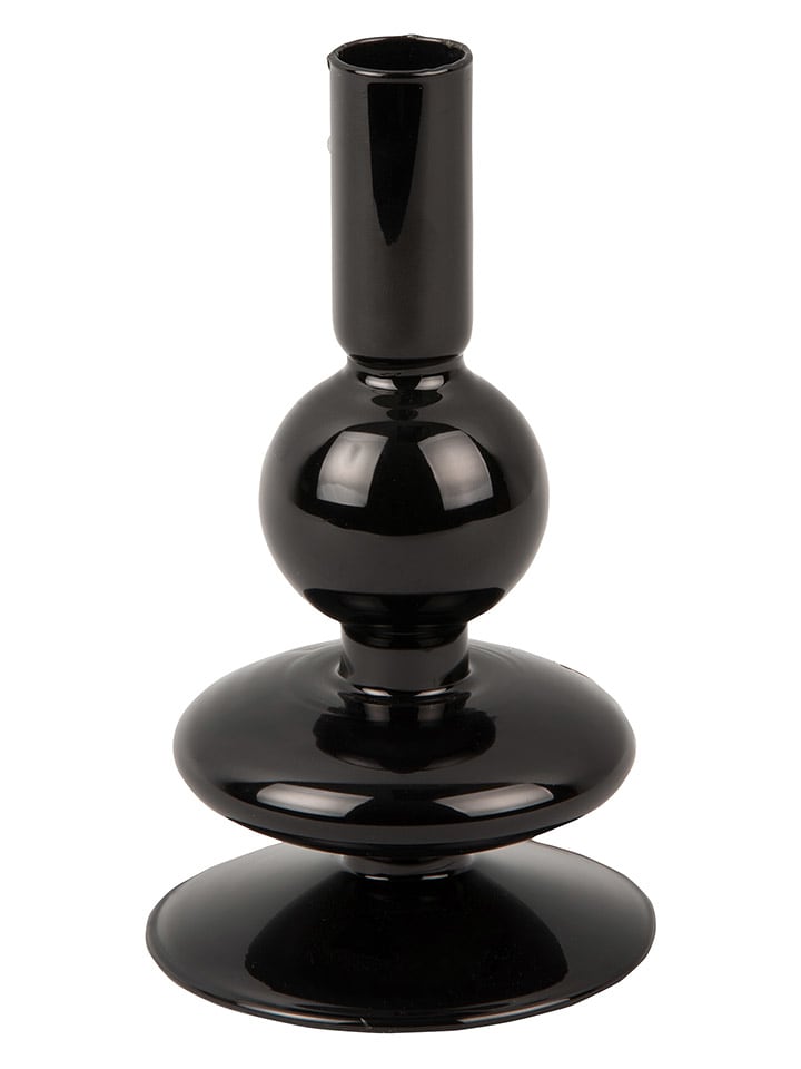 Present Time Świecznik "Sparkle Bubbles" w kolorze czarnym - wys. 16 cm rozmiar: onesize