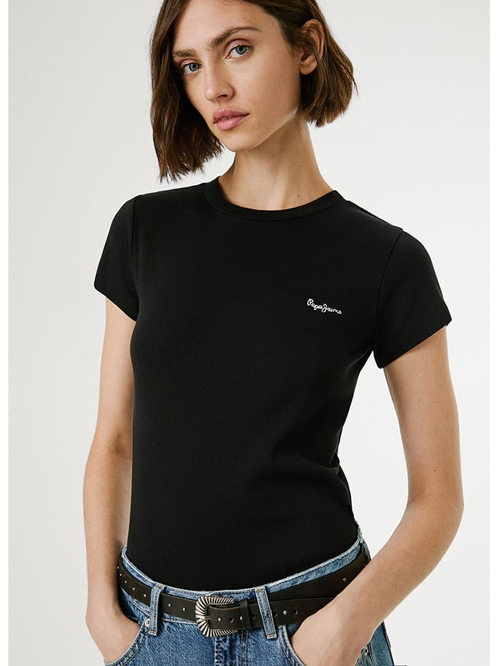 Pepe Jeans Koszulka "Merida" w kolorze czarnym rozmiar: M