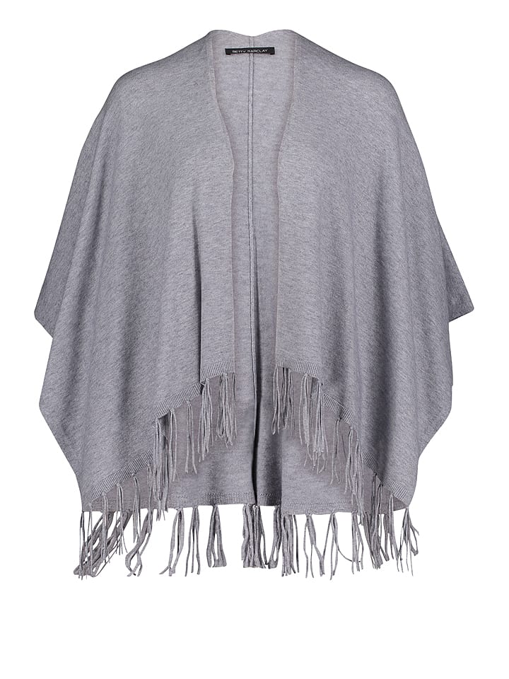 Ponczo w kolorze szarym