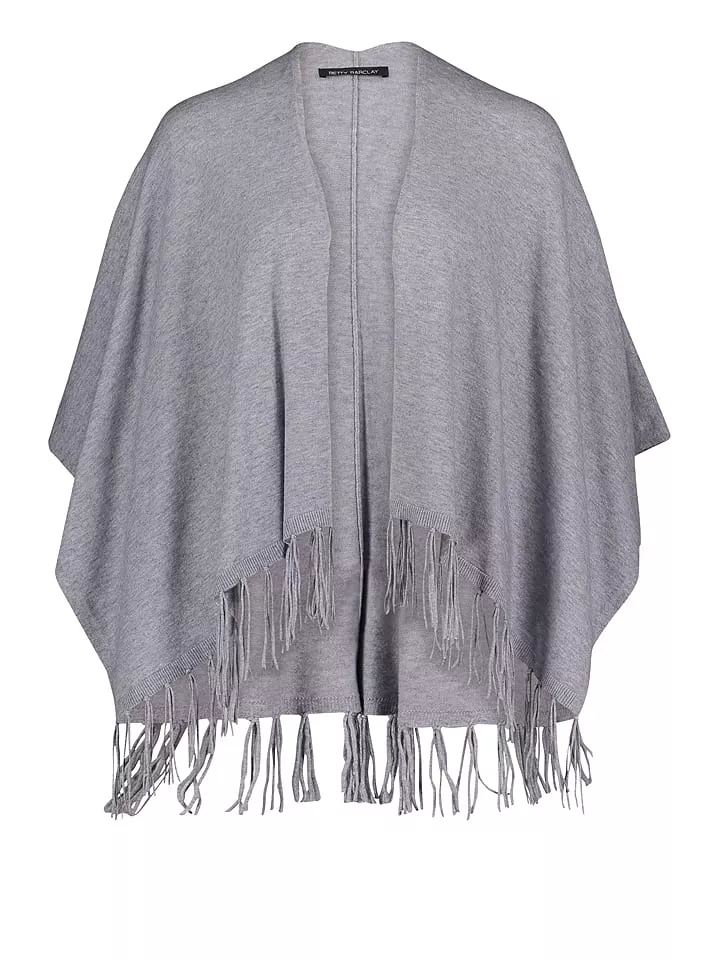 Ponczo w kolorze szarym