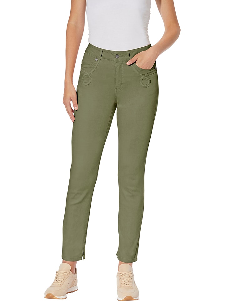 Heine Dżinsy - Slim fit - w kolorze khaki rozmiar: 40