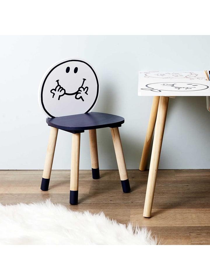 The Home Deco Kids Krzesło dziecięce "Monsieur Heureux" w kolorze niebieskim - 28 x 52 x 28 cm rozmiar: onesize