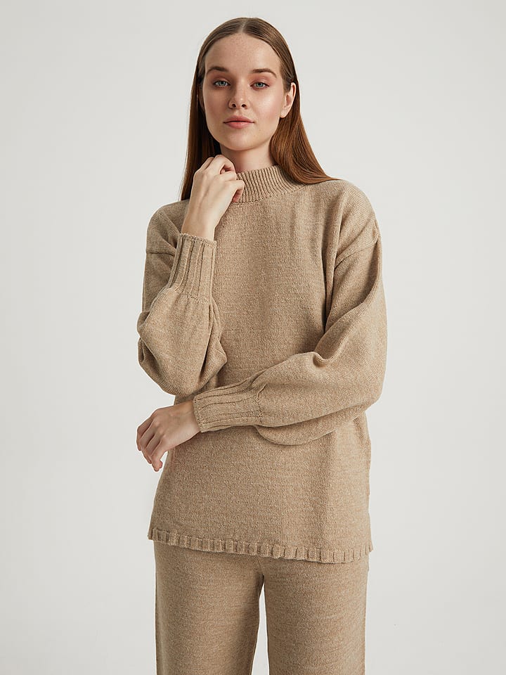 BGN Sweter w kolorze beżowym rozmiar: 36